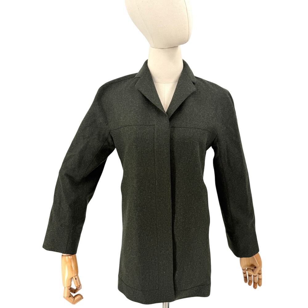 MINT Vintage 90s Calvin Klein Collection Forest Green Minimalist Jacket